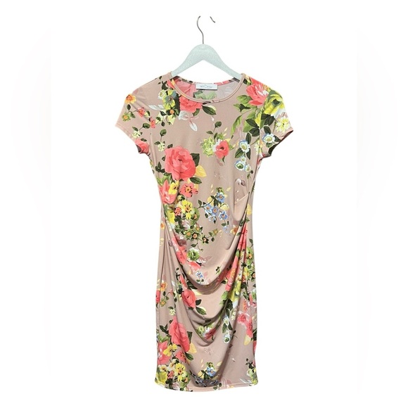 My Bump Dresses & Skirts - My Bump Maternity Floral Pink Ruched Dress – Size Small